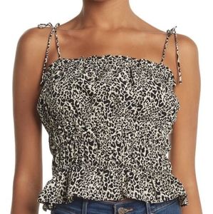 Strappy Tie Shoulder Printed Cami Tank Top